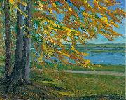 Wilhelm Trubner Lake Starnberg oil painting